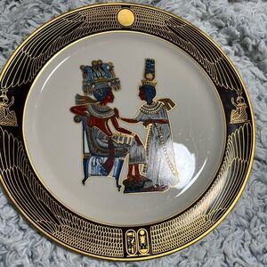 Set of 3 plates Tutancamon Egiptian theme